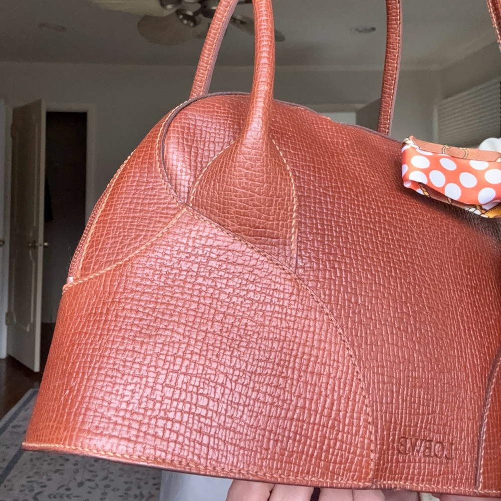 Loewe Rich Cognac Leather Bowler Handbag - Picture 5 of 8